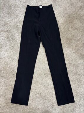 MESMERIZE MARIEL PANTS FRONT ZIPPER IN BLACK STRETCH size 6 MADE IN USA